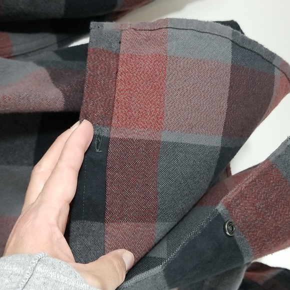 {Prana} The Brayden Long Sleeve Flannel Shirt in Gravel - Picture 10 of 16